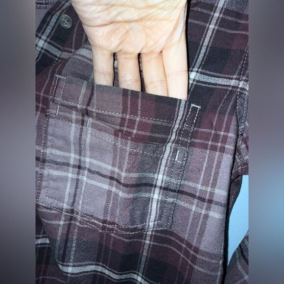 Carhartt WMN Fairview Plaid Roll Tab Convertible Slv Western Fall Shirt M 8/10 - Picture 3 of 9